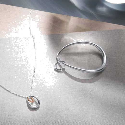 Georg Jensen Sterling Silver Offspring Bangle with Charm - Image 3