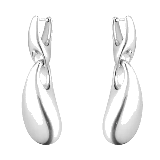 Georg Jensen Sterling Silver Reflect Drop Earrings