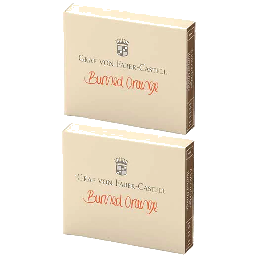 Graf von Faber-Castell Burned Orange Ink Cartridges 2 x Pack of 6