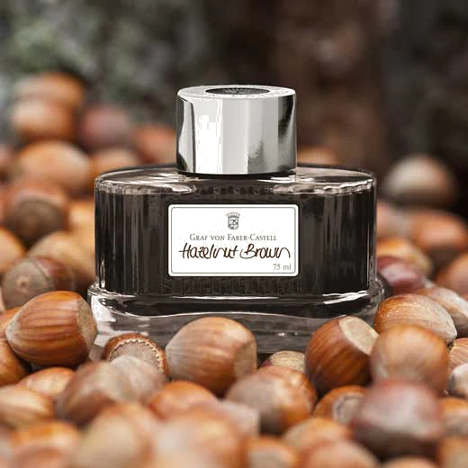 Graf von Faber-Castell Hazelnut Brown 75ml Ink Bottle - Image 3