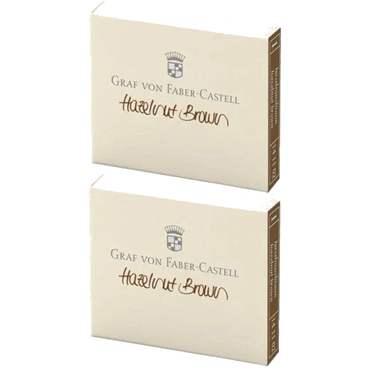 Graf von Faber-Castell Hazelnut Brown Ink Cartridges 2 x Pack of 6