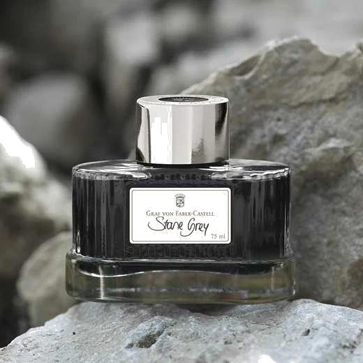 Graf von Faber-Castell Stone Grey 75ml Ink Bottle - Image 3