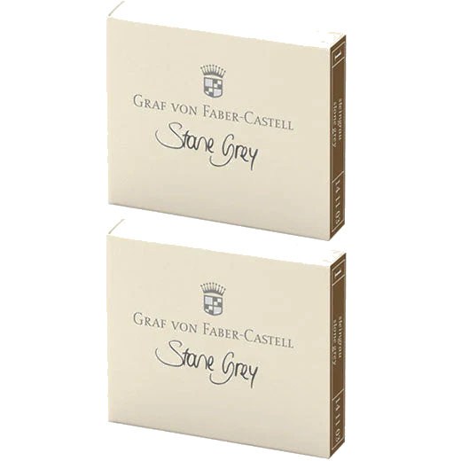 Graf von Faber-Castell Stone Grey Ink Cartridges 2 x Pack of 6