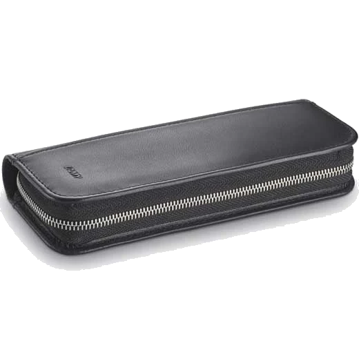 LAMY A 403 Black Leather Zip 2 Pen Pouch
