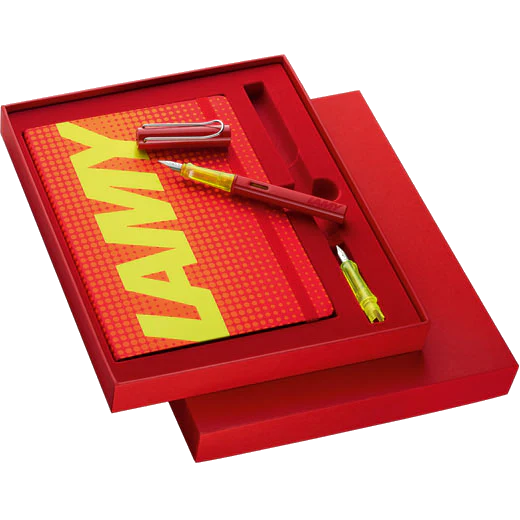 LAMY Glossy Red AL-Star Fountain Pen Special Edition Paper Set