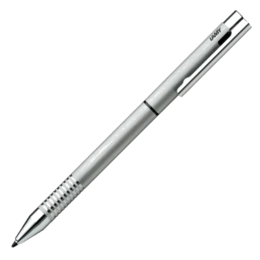LAMY Logo Twin Pen Set Brushed Stainless Steel - Image 3