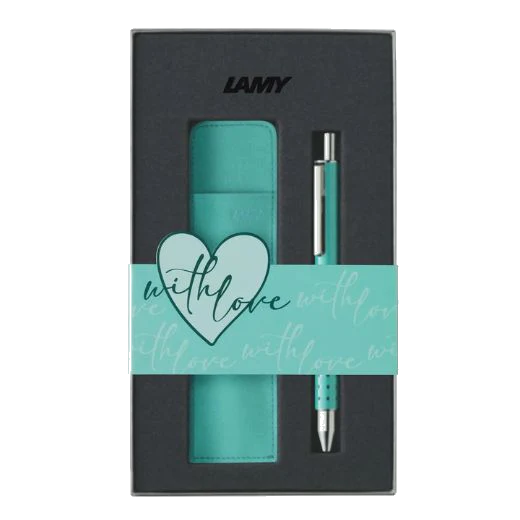 LAMY Swift Lagoon Blue SE 2025 Rollerball Pen and Pen Pouch Set