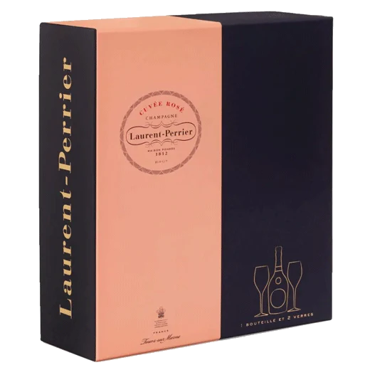 Laurent Perrier Cuvée Rosé Champagne 75 cl and 2 Glasses Gift Set - Image 3