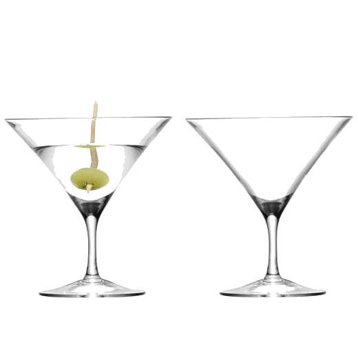 LSA International Bar Martini Glasses, Set of Two