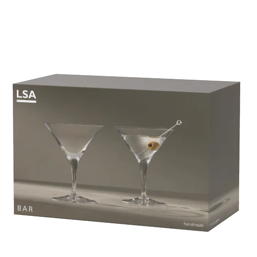LSA International Bar Martini Glasses, Set of Two - Image 2