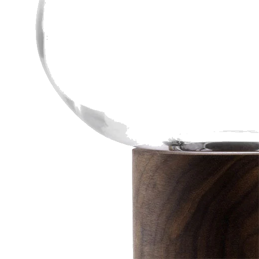 LSA International Select Oblate Small Vase with Walnut Base - Image 3