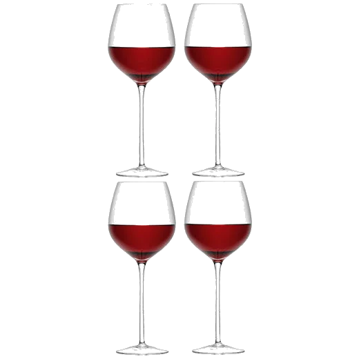 LSA International Signature 4 x Red Wine Glasses
