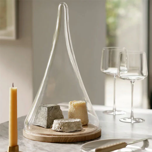 LSA International Signature Cloche Tall Dome with Oak Base - Image 3