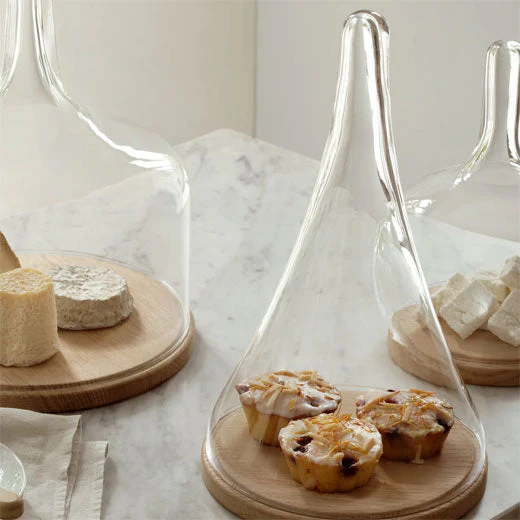 LSA International Signature Cloche Tall Dome with Oak Base - Image 4