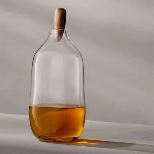 LSA International Signature Float Decanter with Walnut Stopper - Image 4
