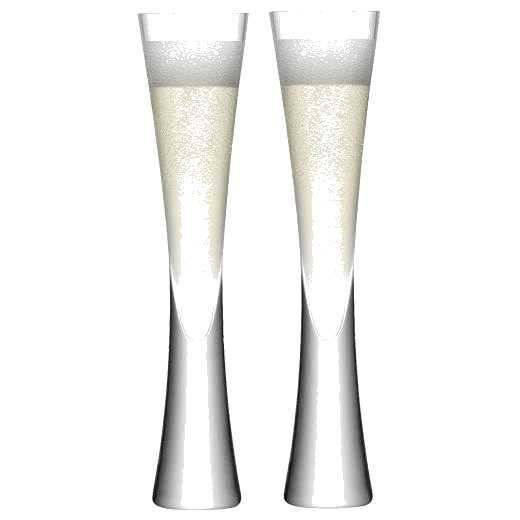 LSA International Signature Moya 2 x Champagne Flutes