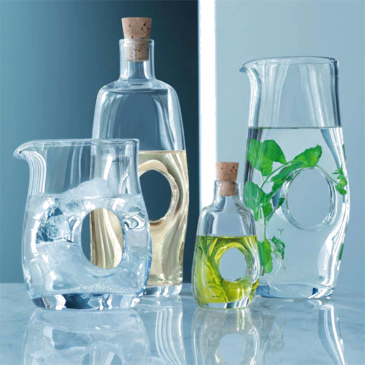 LSA International Signature Void Oil/Vinegar Bottle with Cork Stopper - Image 4