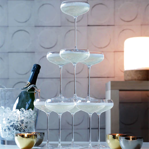 LSA International Signature Wine 4 x Champagne Saucers - Image 4
