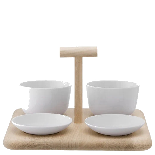 LSA International Standard Dine Quad Set with Oak Base