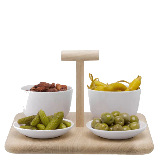 LSA International Standard Dine Quad Set with Oak Base - Image 2