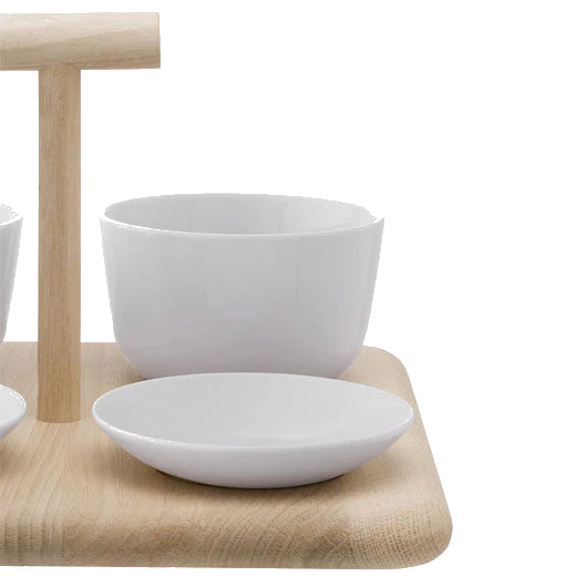 LSA International Standard Dine Quad Set with Oak Base - Image 4