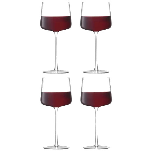 LSA International Standard Metropolitan 4 x Red Wine Glasses