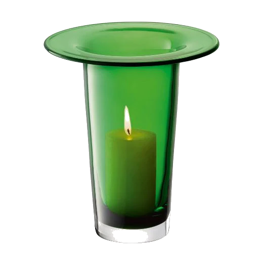 LSA International Victoria Fern Green Glass Vase Lantern 26 cm - Image 2