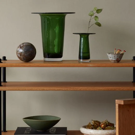 LSA International Victoria Fern Green Glass Vase Lantern 26 cm - Image 4