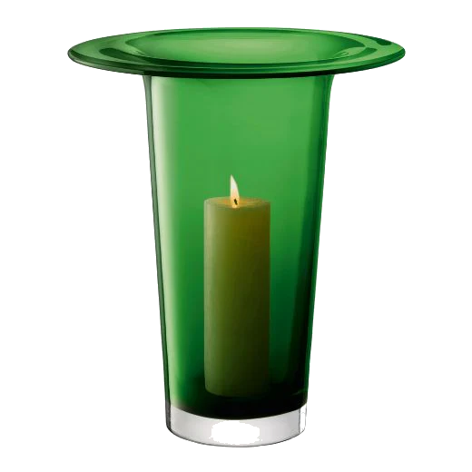 LSA International Victoria Fern Green Glass Vase Lantern 45 cm - Image 2