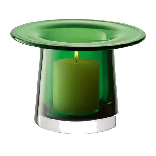 LSA International Victoria Lantern Fern Green Glass Vase 13.5 cm