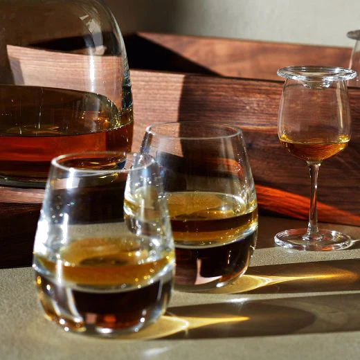 LSA International Whisky Islay Tumbler 250ml & Walnut Coaster Set of 2 - Image 4