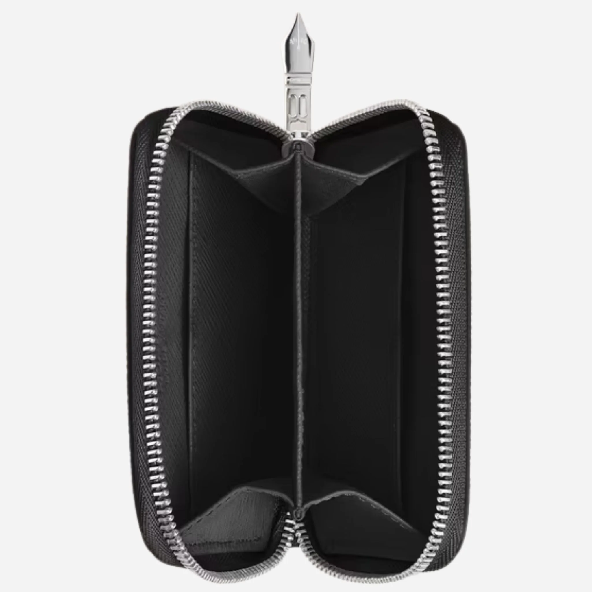 Montblanc 2CC Black Sartorial Leather Mini Wallet with Zip - Image 4