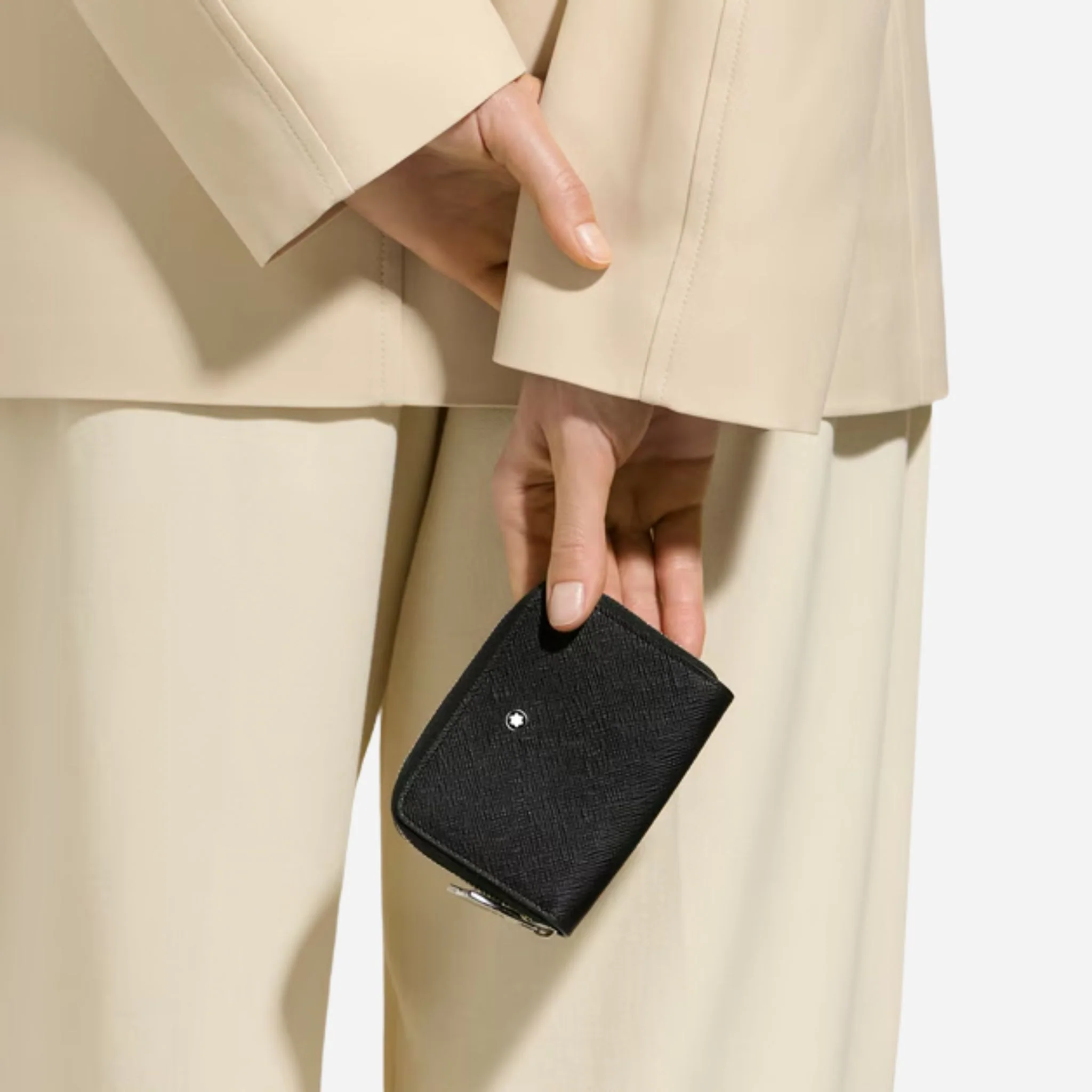 Montblanc 2CC Black Sartorial Leather Mini Wallet with Zip - Image 5