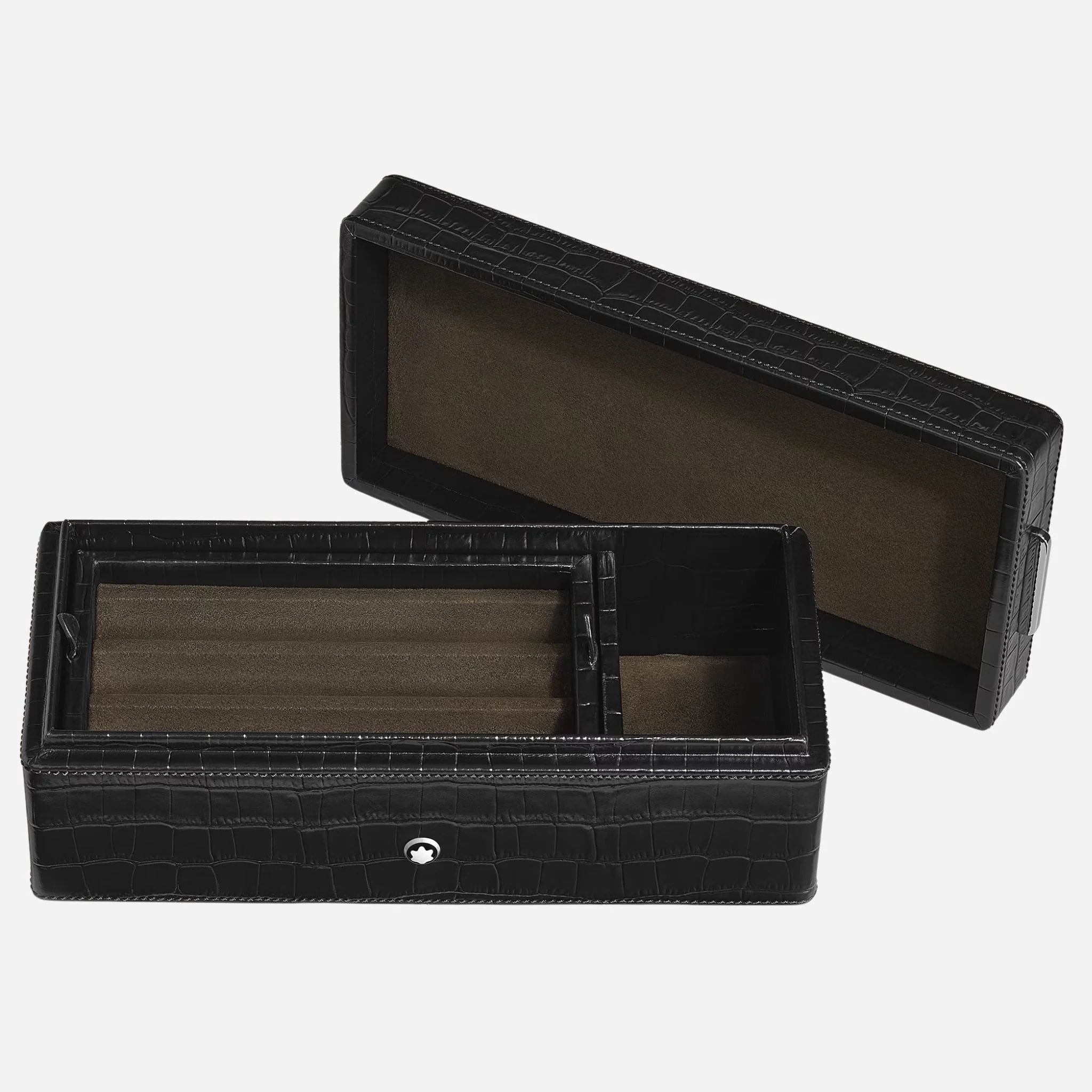 Montblanc 3-Pen Box in Croco-Embossed Black Leather - Image 5