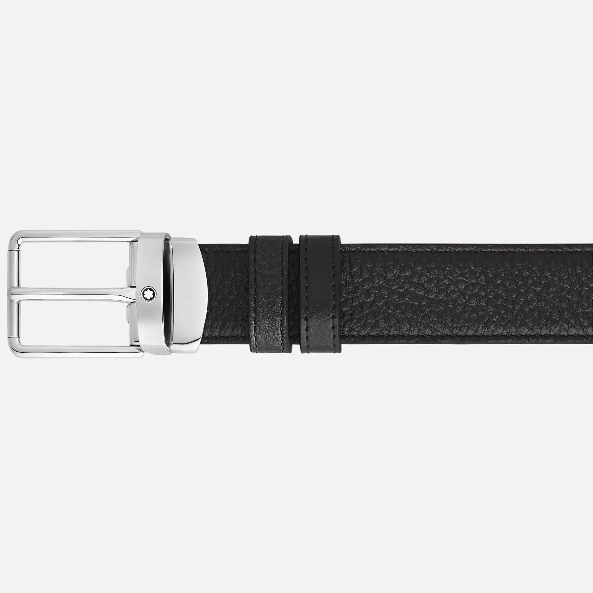 Montblanc 30 mm Everyday Pin Buckle Reversible Black Meisterstück and Grained Leather Belt - Image 2