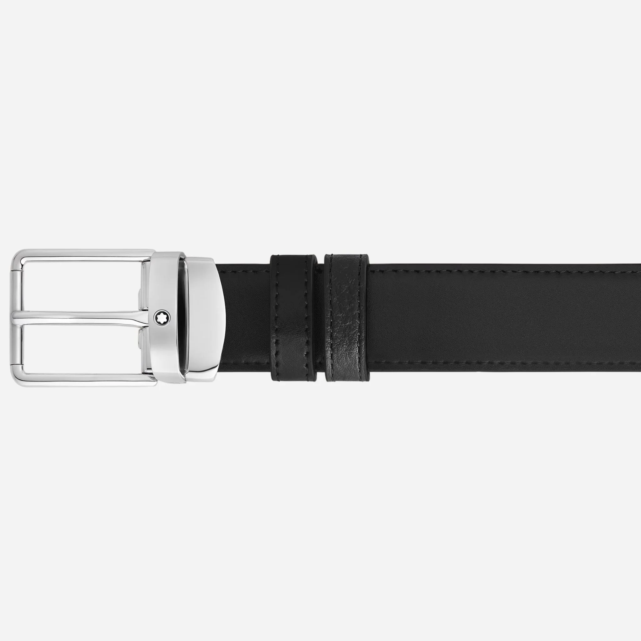 Montblanc 30 mm Everyday Pin Buckle Reversible Black Meisterstück and Grained Leather Belt - Image 3