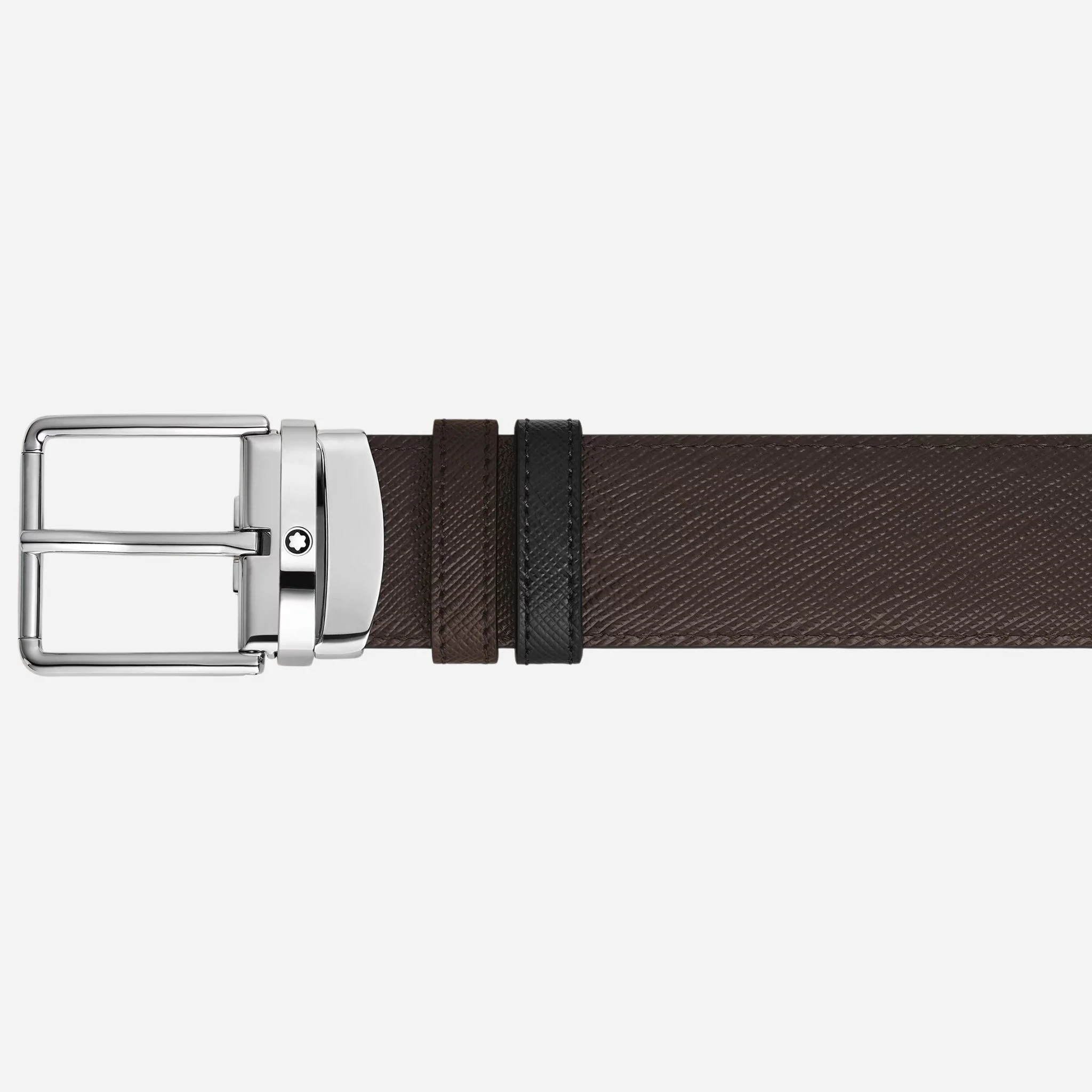 Montblanc 35 mm Everyday Pin Buckle Reversible Black and Ebony Sartorial Leather Belt - Image 3