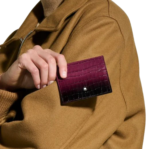 Montblanc Atelier Cassis Croco Leather 6CC Card Holder - Image 4