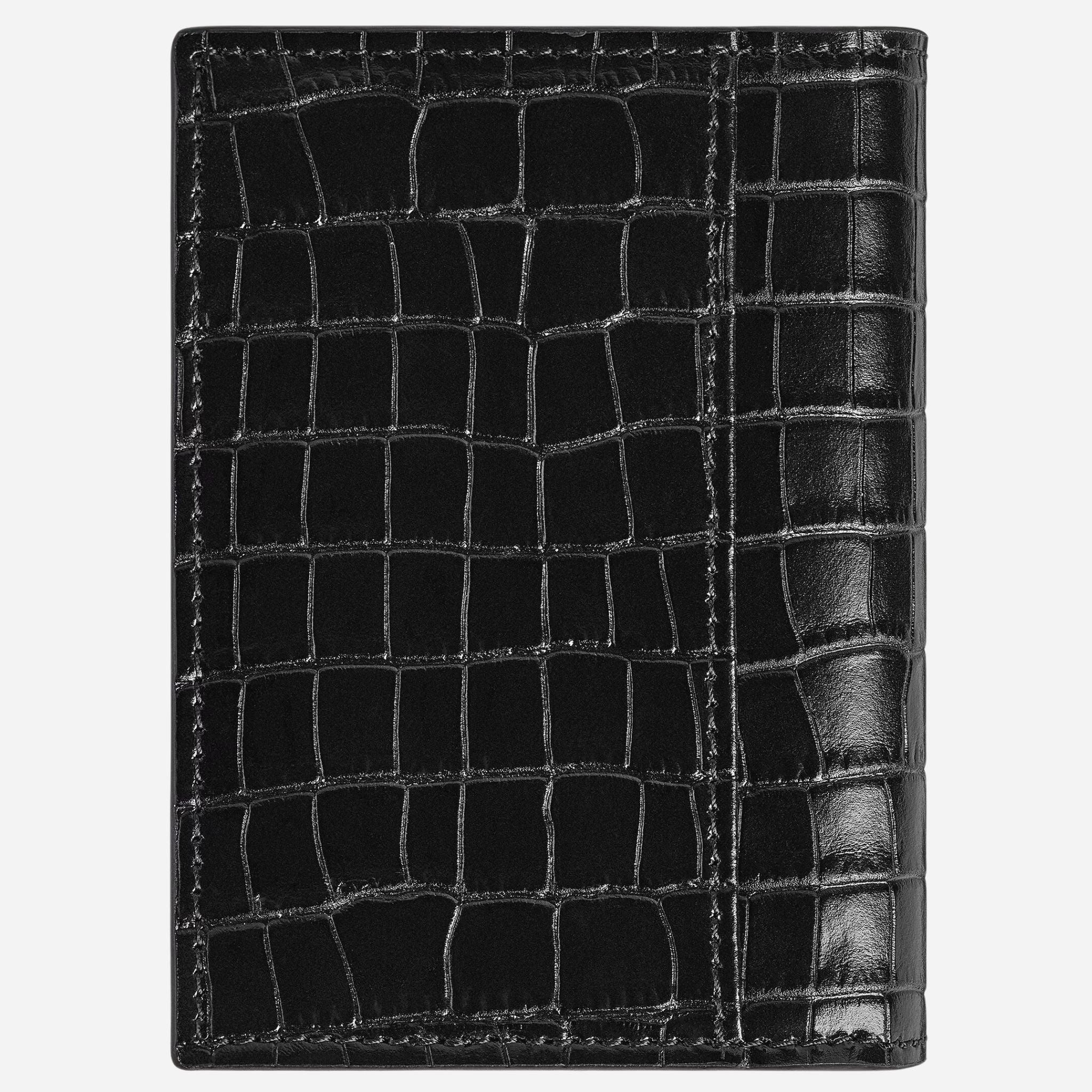 Montblanc Black Croco-Embossed Leather 4CC Card Holder - Image 2