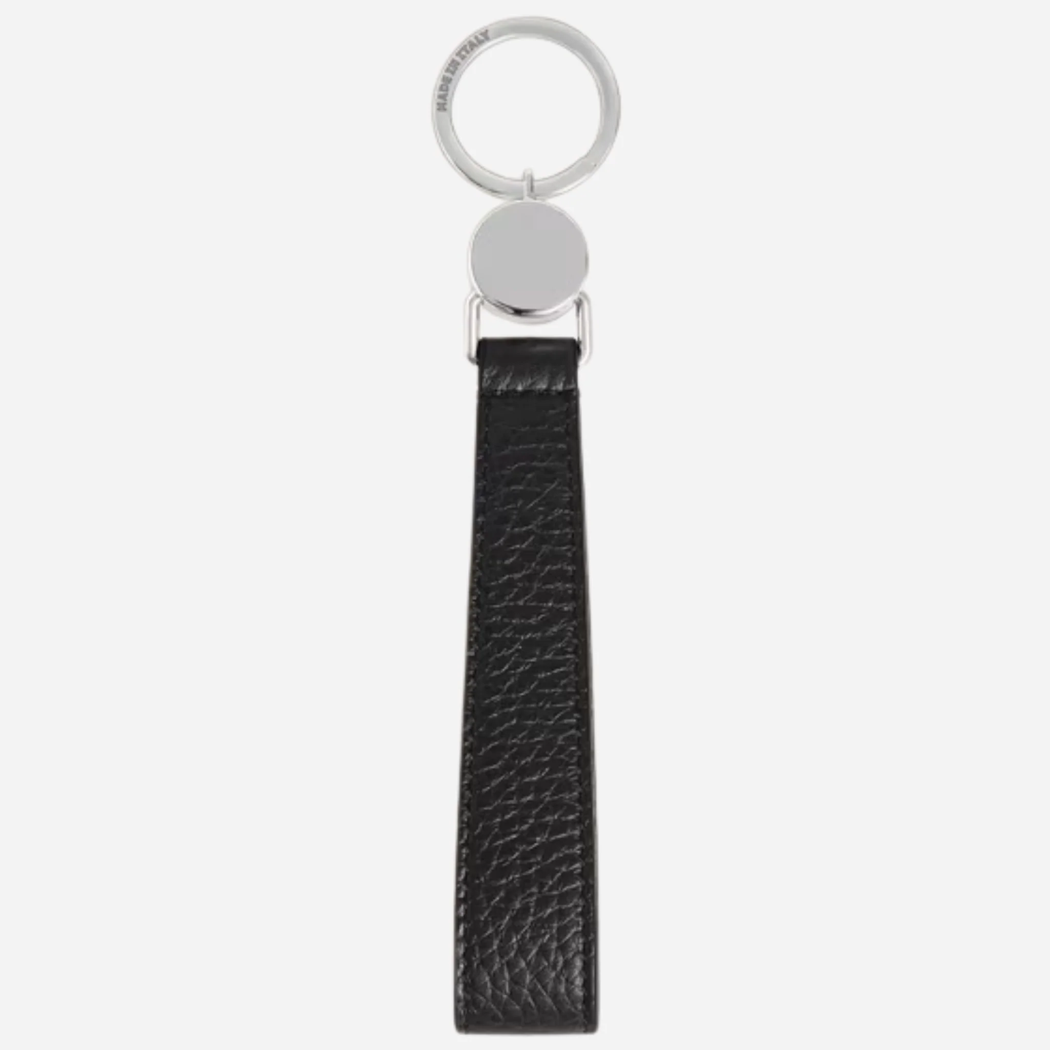 Montblanc Black Grain Leather Loop Key Holder with Large Emblem - Image 2