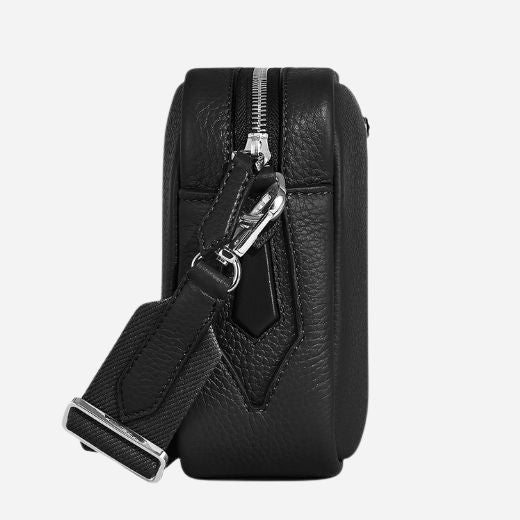 Montblanc Black Grained Leather Cross Body Bag - Image 3