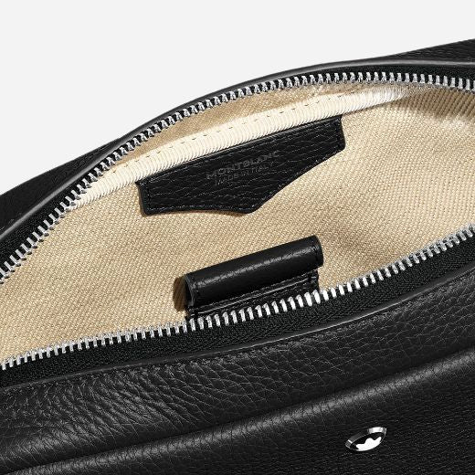 Montblanc Black Grained Leather Cross Body Bag - Image 5