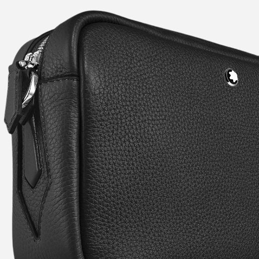 Montblanc Black Grained Leather Cross Body Bag - Image 6
