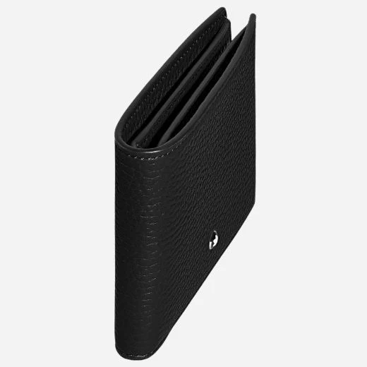 Montblanc Black Leather 4CC Wallet with Coin Case - Image 3