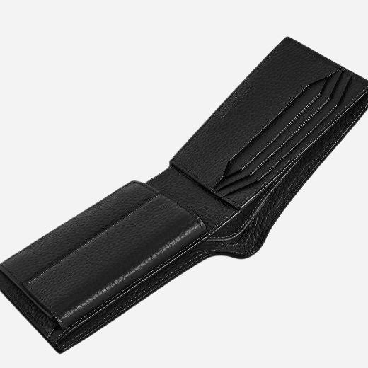 Montblanc Black Leather 4CC Wallet with Coin Case - Image 4