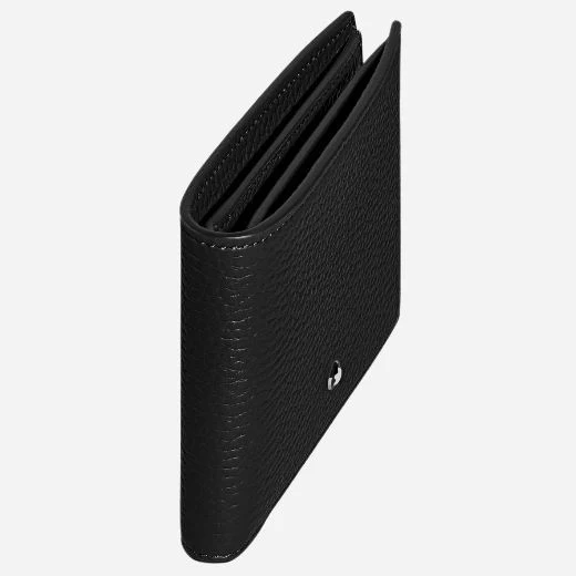 Montblanc Black Leather 6CC Bifold Wallet - Image 3