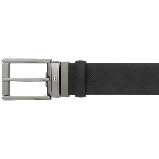 Montblanc Black Reversible Extreme 3.0 Rectangular Ruthenium Pin Buckle Belt - Image 2