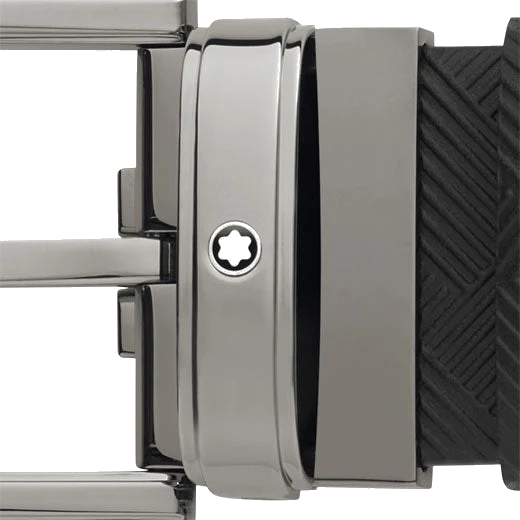 Montblanc Black Reversible Extreme 3.0 Rectangular Ruthenium Pin Buckle Belt - Image 4