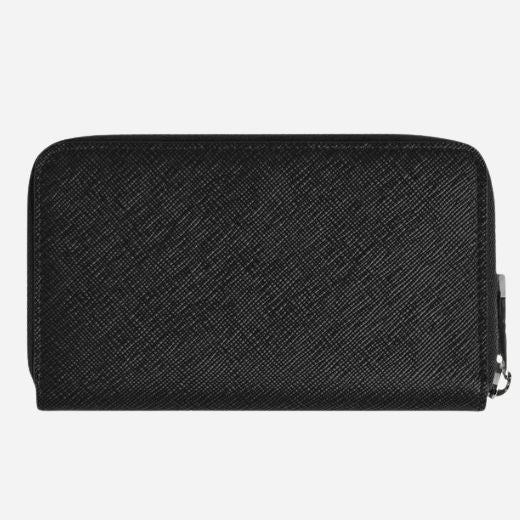 Montblanc Black Sartorial Leather 12CC Medium Wallet with Zip - Image 2