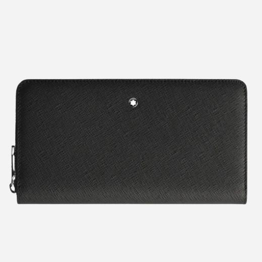 Montblanc Black Sartorial Leather 12CC Zip Around Wallet